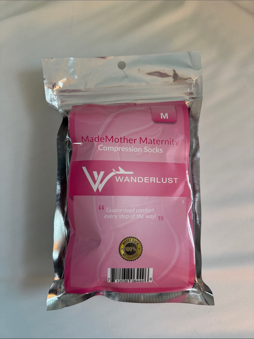 Wanderlust Pink MadeMother Maternity Compression Socks